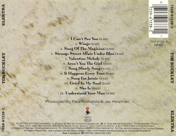 Tim Buckley - Tim Buckley (CD) Elektra CD 075596133821
