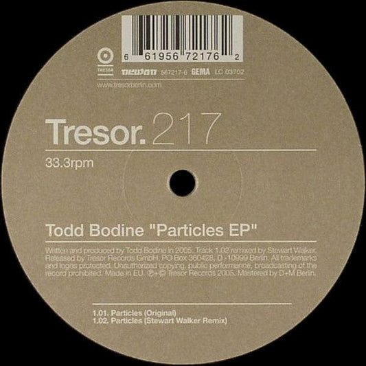 Todd Bodine - Particles EP (12", EP) Tresor
