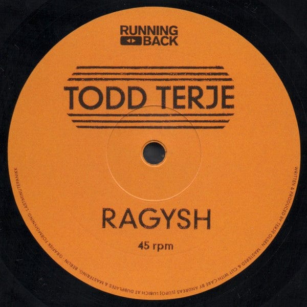 Todd Terje - Ragysh (12") Running Back Vinyl 827170385962