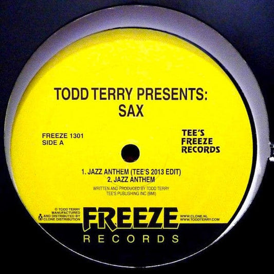 Todd Terry Presents Sax - Jazz Anthem (12") Freeze Records Vinyl
