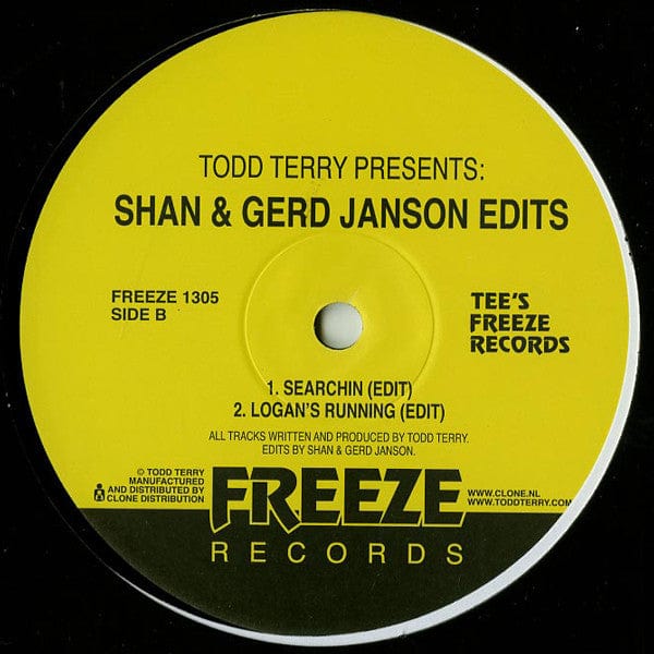 Todd Terry - Shan & Gerd Janson Edits  (12") Freeze Records Vinyl