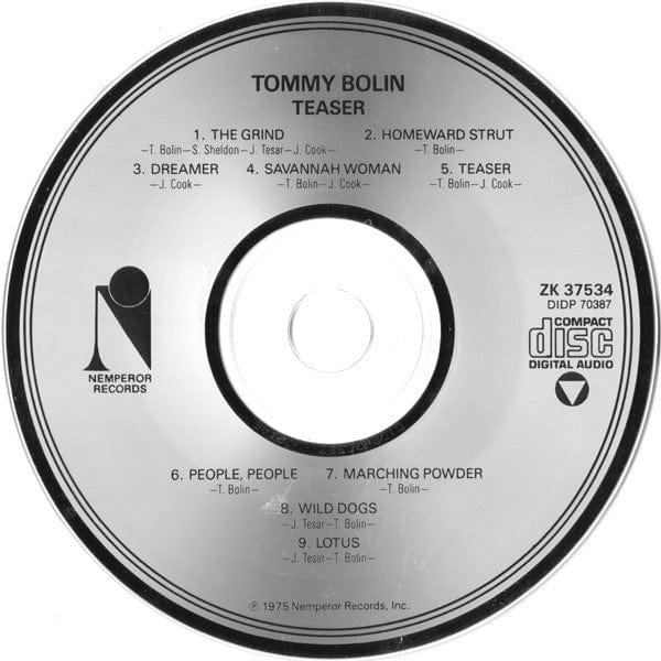 Tommy Bolin - Teaser (CD) Nemperor Records CD 07464375342