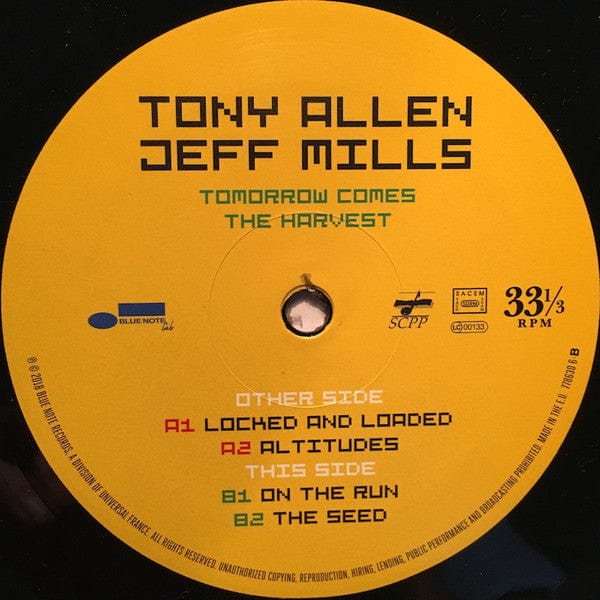 Tony Allen, Jeff Mills - Tomorrow Comes The Harvest (10") Blue Note Lab Vinyl 602567786306