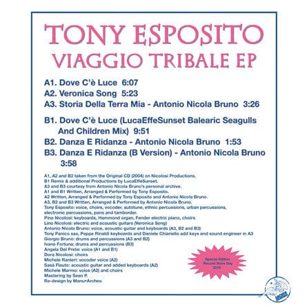 Tony Esposito - Viaggio Tribale EP (12") Archeo Recordings Vinyl