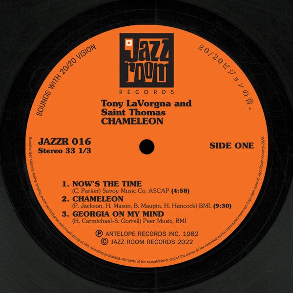 Tony Lavorgna The St. Thomas Jazz Quartet – Chameleon (LP, Jazz Room Records, 2022) Image 3