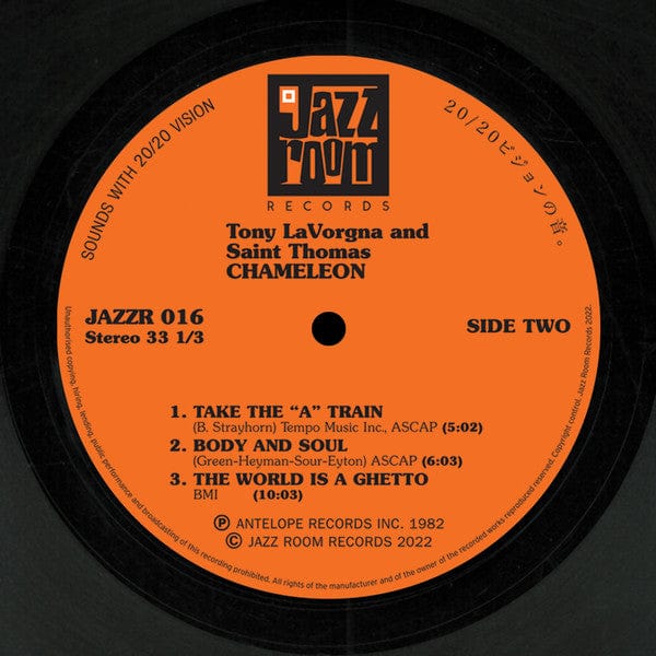 Tony Lavorgna The St. Thomas Jazz Quartet – Chameleon (LP, Jazz Room Records, 2022) Image 4