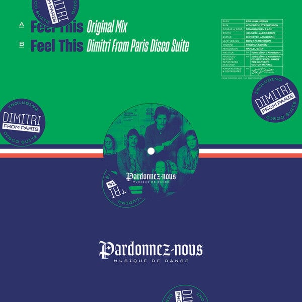 Torbjörn Langborn And The Feel Life Orchestra – Feel Life (12", Pardonnez-nous, 2019) Back Cover