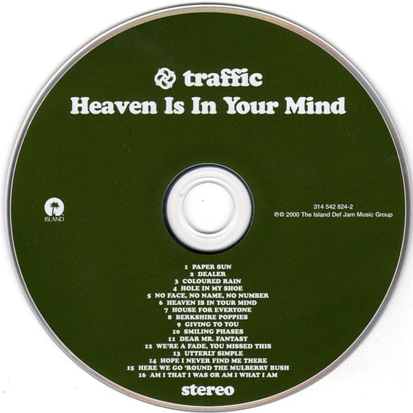 Traffic - Heaven Is In Your Mind (CD) Island Records CD 731454282420