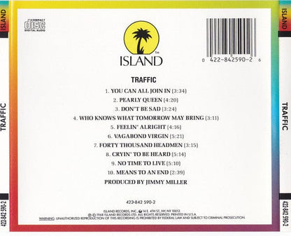 Traffic - Traffic (CD) Island Records CD 042284259026