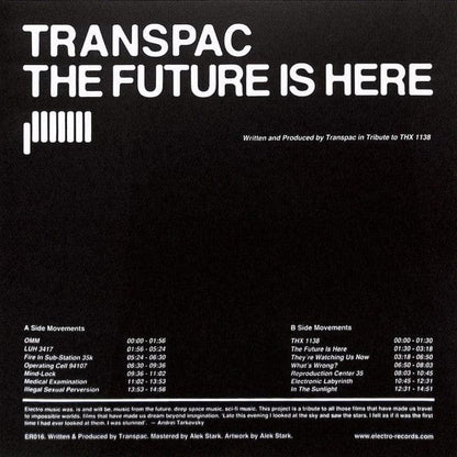 Transpac - The Future Is Here (12") Electro Records (2) Vinyl
