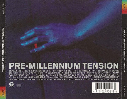 Tricky - Pre-Millennium Tension (CD) Island Records CD 731452430229