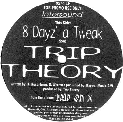 Trip Theory – 8 Dayz A Tweak / Pushin' The Broom (12", Intersound, 1997) Back Cover