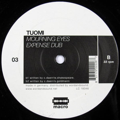 Tuomi - Expense Of Spirit (12") Macro Vinyl
