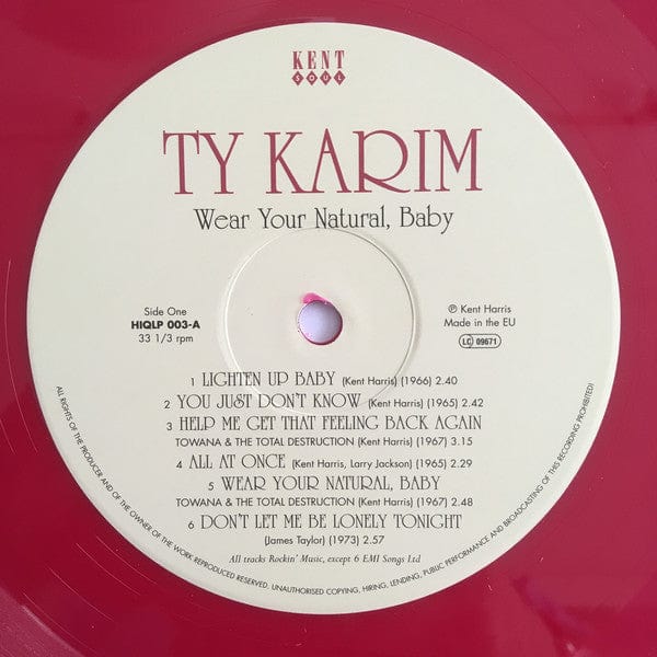 Ty Karim - Wear Your Natural, Baby (LP, Comp, Red) Kent Soul
