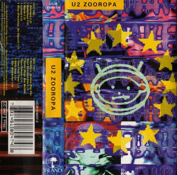 U2 – Zooropa (Cassette, Island Records, 1993) Image 3