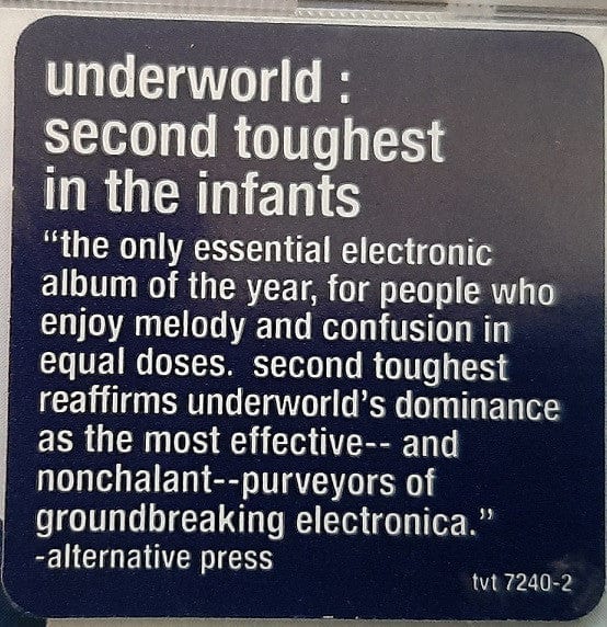 Underworld - Second Toughest In The Infants (CD) Wax Trax! Records,TVT Records CD 016581724020