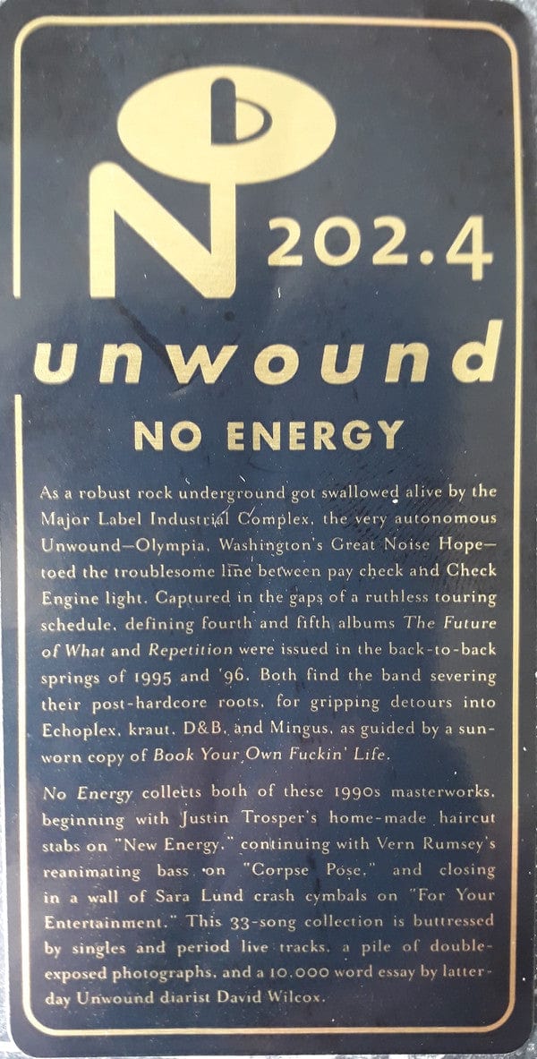 Unwound - No Energy (LP+LP+LP+Box Set) – Further Records
