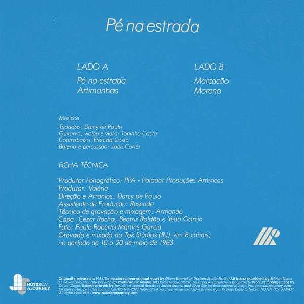 Valéria - Pé Na Estrada (7") PPA [Paladar Produções Artisticas],Notes On A Journey Vinyl