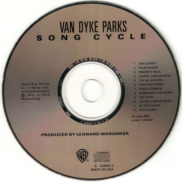 Van Dyke Parks - Song Cycle (CD) Warner Bros. Records CD 075992585620