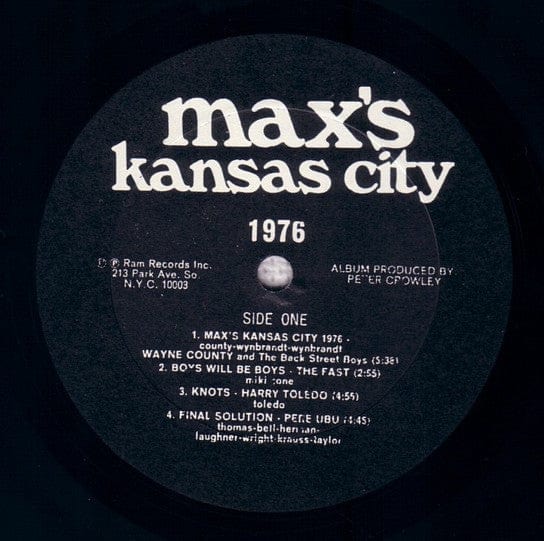 Various - 1976 Max's Kansas City (LP) Ram Records (6) Vinyl