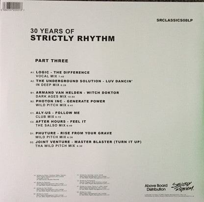 Various - 30 Years Of Strictly Rhythm Part Three (2x12") Strictly Rhythm Vinyl 5060731222213