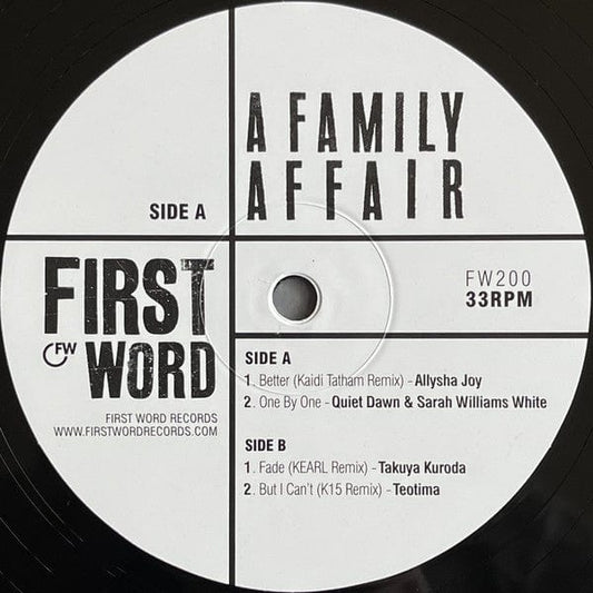 Various - A Family Affair (12") First Word Records Vinyl