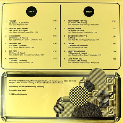 Various - Amplitude - The Hidden Sounds Of French Library (1978 - 1984) (LP) Farfalla Records (2) Vinyl