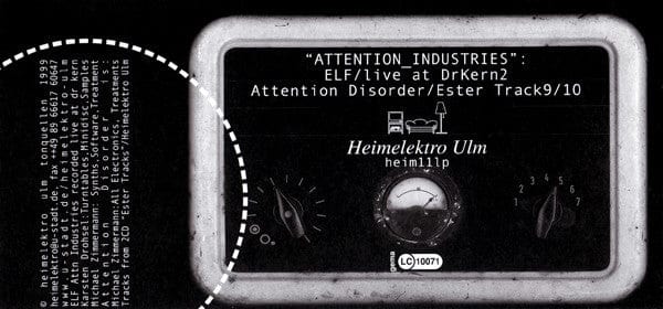 Various - Attention_Industries (12") Heimelektro Ulm Vinyl