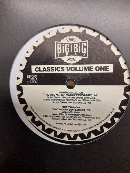 Various - Big Big Trax Classics Vol 1  (12") Big Big Trax Vinyl