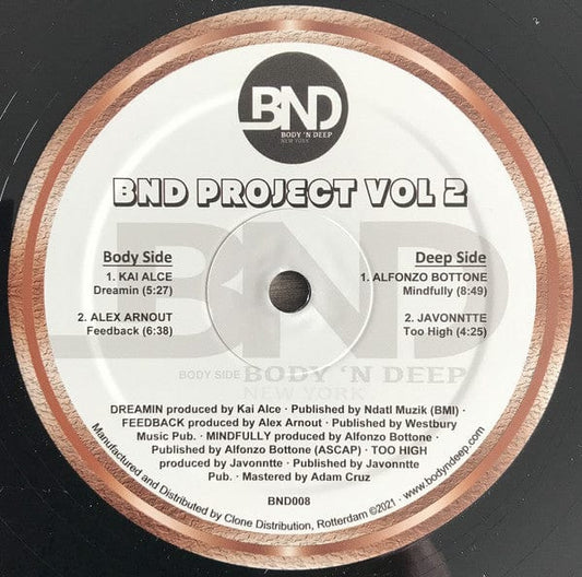 Various - BND Project Vol 2 (12") Body 'N Deep Vinyl