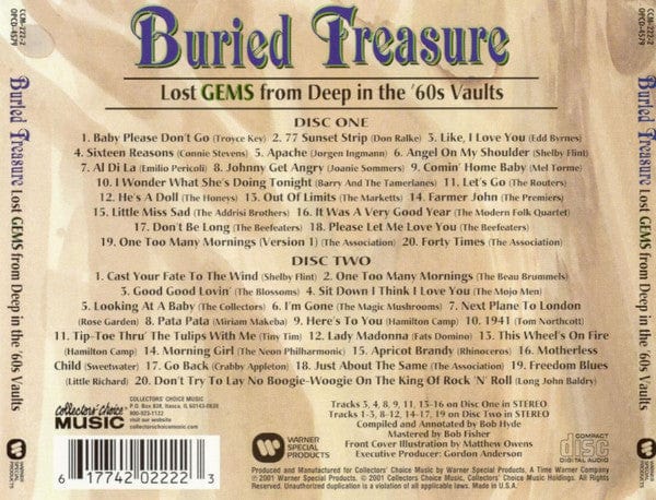 Various - Buried Treasure - Lost Gems From Deep In The '60s Vaults (2xCD) Collectors' Choice Music, Warner Special Products CD 617742022223