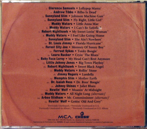 Various - Chess Blues (4xCD) MCA Records,Chess CD 076732934029
