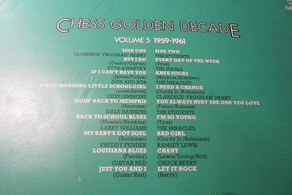 Various - Chess Golden Decade Volume 5 1959-1961 (LP) Checker,Chess Vinyl