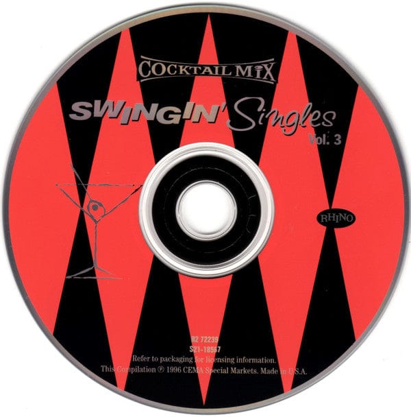 Various - Cocktail Mix Vol. 3: Swingin' Singles (CD) Rhino Entertainment Company,CEMA Special Markets CD 081227223922