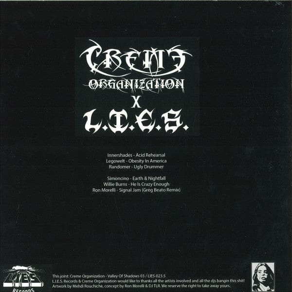 Various - Creme Organization X L.I.E.S. (12") Crème Organization, L.I.E.S. Records Vinyl