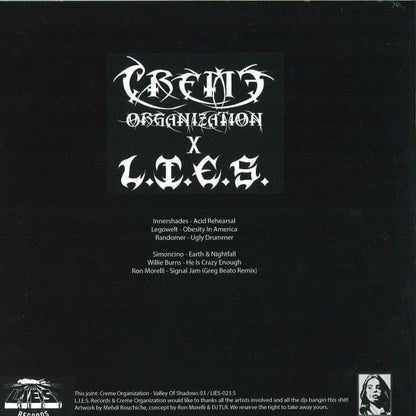 Various - Creme Organization X L.I.E.S. (12") Crème Organization, L.I.E.S. Records Vinyl