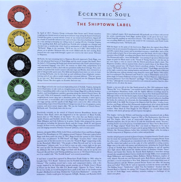 Various - Eccentric Soul: The Shiptown Label (2xLP) Numero Group Vinyl 825764108126