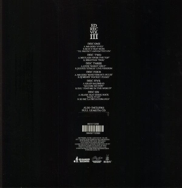 Various - Ed Rec Vol. III (Box Set) Ed Banger Records, Because Music Box Set