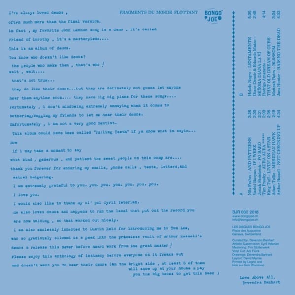 Various - Fragments Du Monde Flottant (LP, Album, Comp, Ltd) Les Disques Bongo Joe