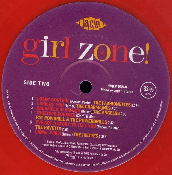 Various - Girl Zone! (LP) Ace Records Ltd. Vinyl 029667003919