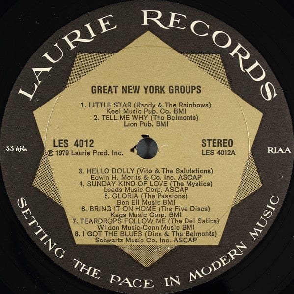 Various – Great New York Groups Vol.1 (LP, Laurie Records, 1978) Image 3