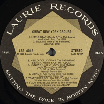 Various – Great New York Groups Vol.1 (LP, Laurie Records, 1978) Image 3