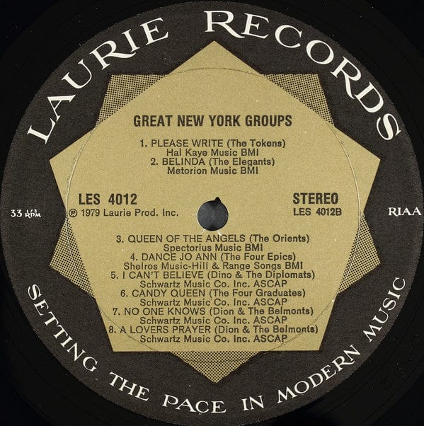 Various – Great New York Groups Vol.1 (LP, Laurie Records, 1978) Image 4