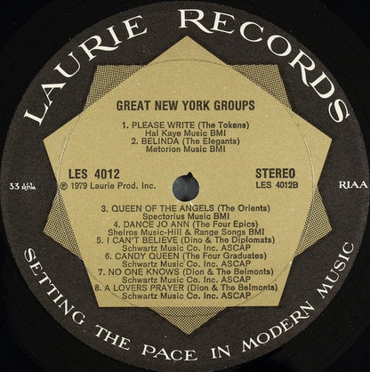 Various – Great New York Groups Vol.1 (LP, Laurie Records, 1978) Image 4