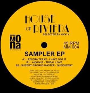 Various - House Of Riviera (Sampler EP) (12") Mona Musique Vinyl