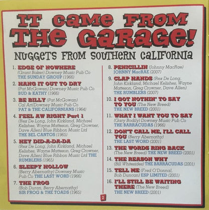 Various – It Came From The Garage! (Nuggets From Southern California) (CD, Big Beat Records, 2007) Image 4