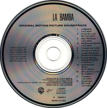 Various - La Bamba (Original Motion Picture Soundtrack) (CD) Slash,Warner Bros. Records CD 075992560528
