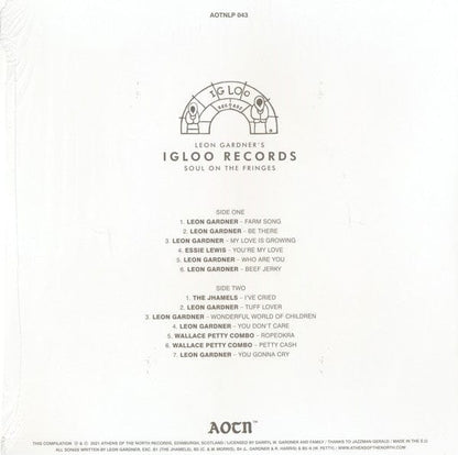 Various - Leon Gardner's Igloo Records (Soul On The Fringes) (LP) Igloo Records (2),Athens Of The North Vinyl 5050580751736