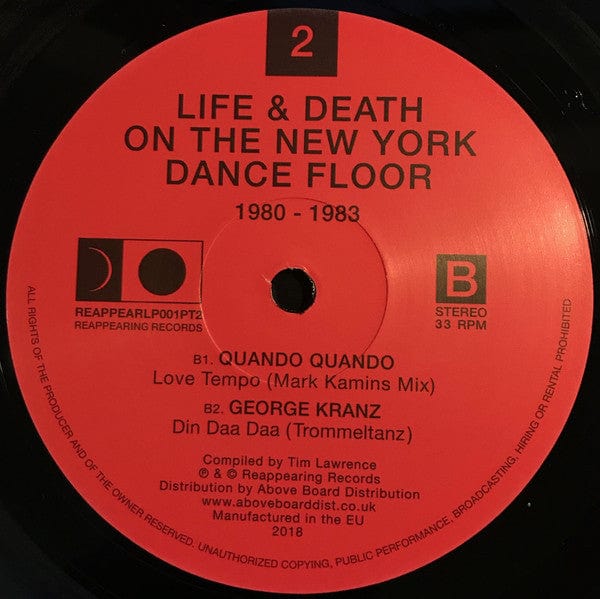 Various - Life & Death On The New York Dance Floor 1980-1983 (Part Two) (2x12", Comp) on Reappearing Records at Further Records