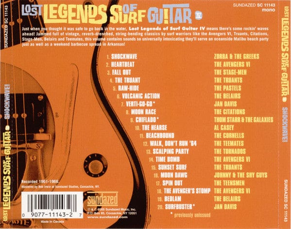 Various - Lost Legends Of Surf Guitar Vol. IV - Shockwave! (CD) Sundazed Music CD 090771114327